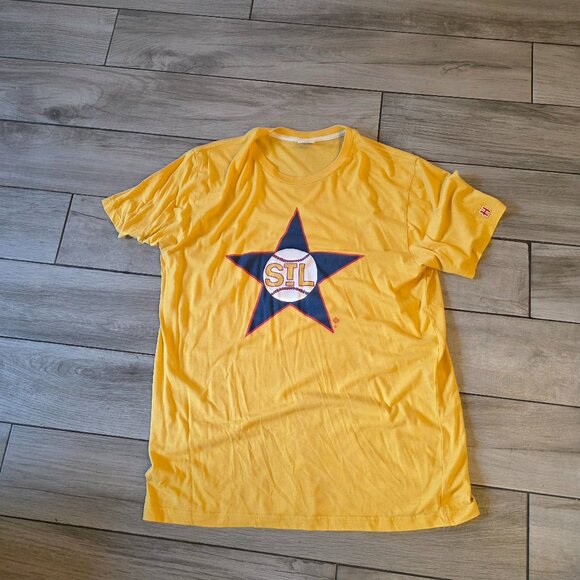 HOMAGE St. LOUIS STARS T-Shirt St Louis Shirt  Yellow Men's size XL T Shirt - Picture 2 of 2